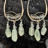 Prehnite Nugget Chandelier Earrings - Art by any Means Jewelryproduct_