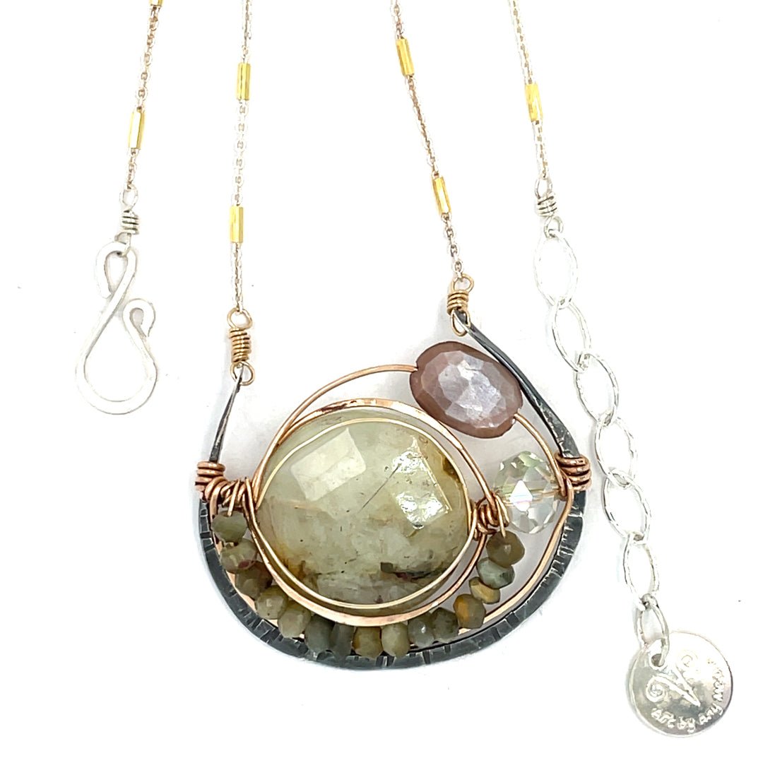 Prehnite Planetary Necklace 83295N - Art by any Means Jewelryproduct_