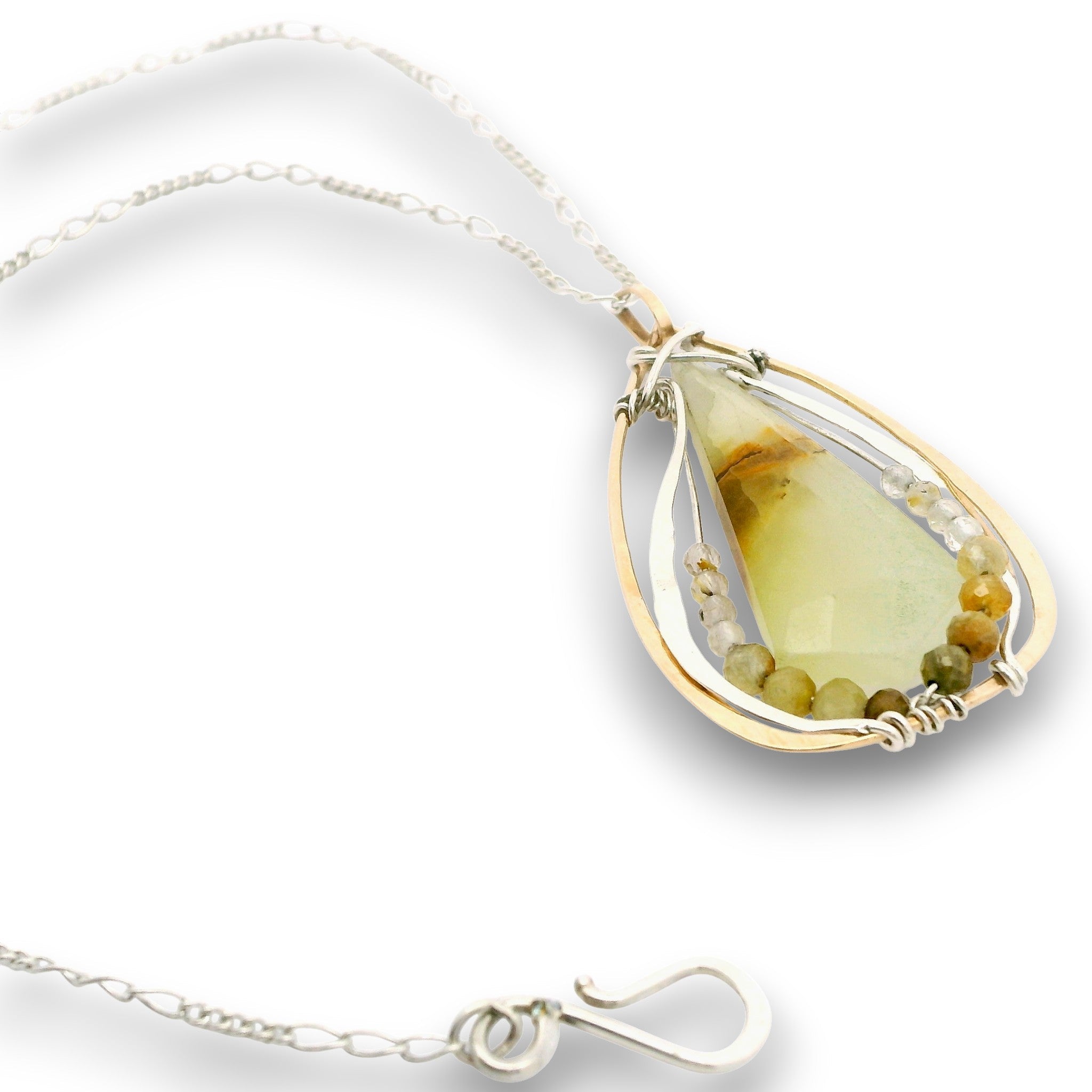 Prehnite Precipitation Necklace 85017N - Art by any Means Jewelryproduct_