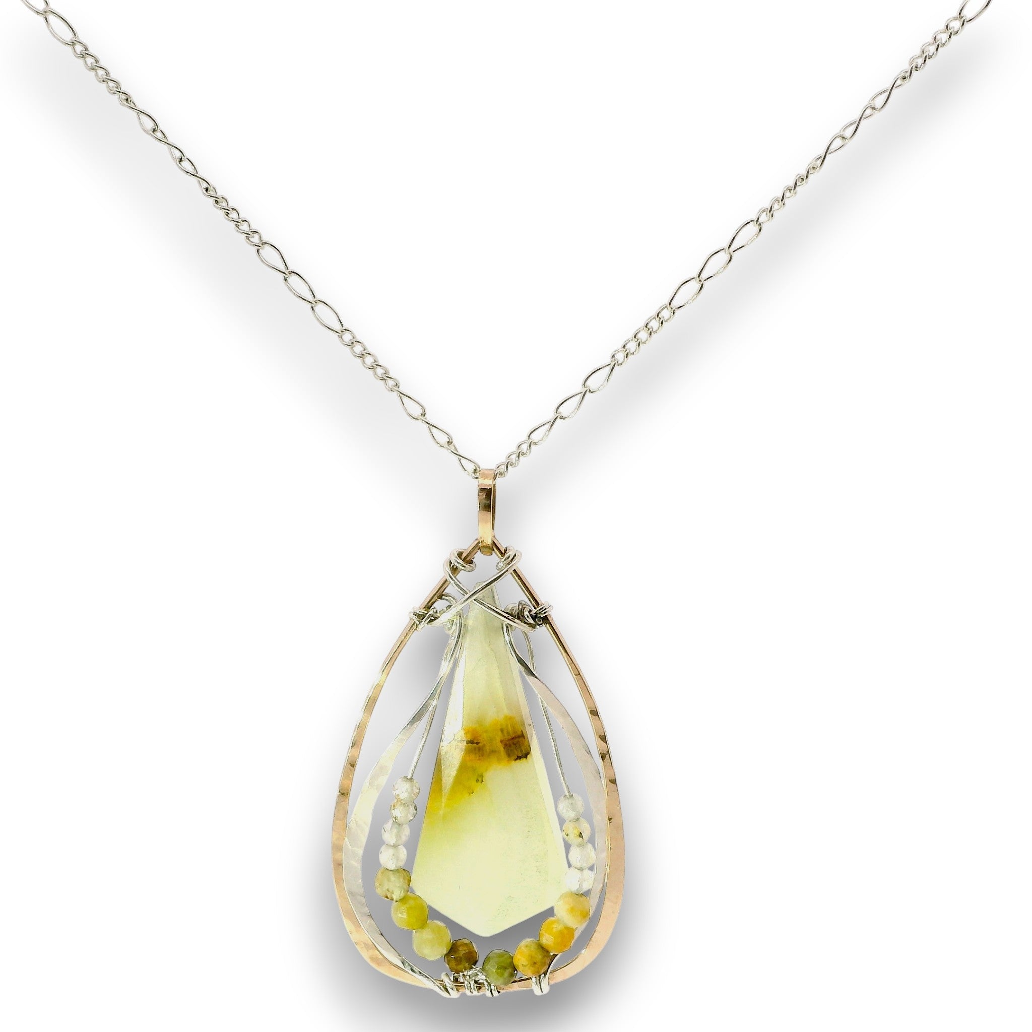 Prehnite Precipitation Necklace 85017N - Art by any Means Jewelryproduct_
