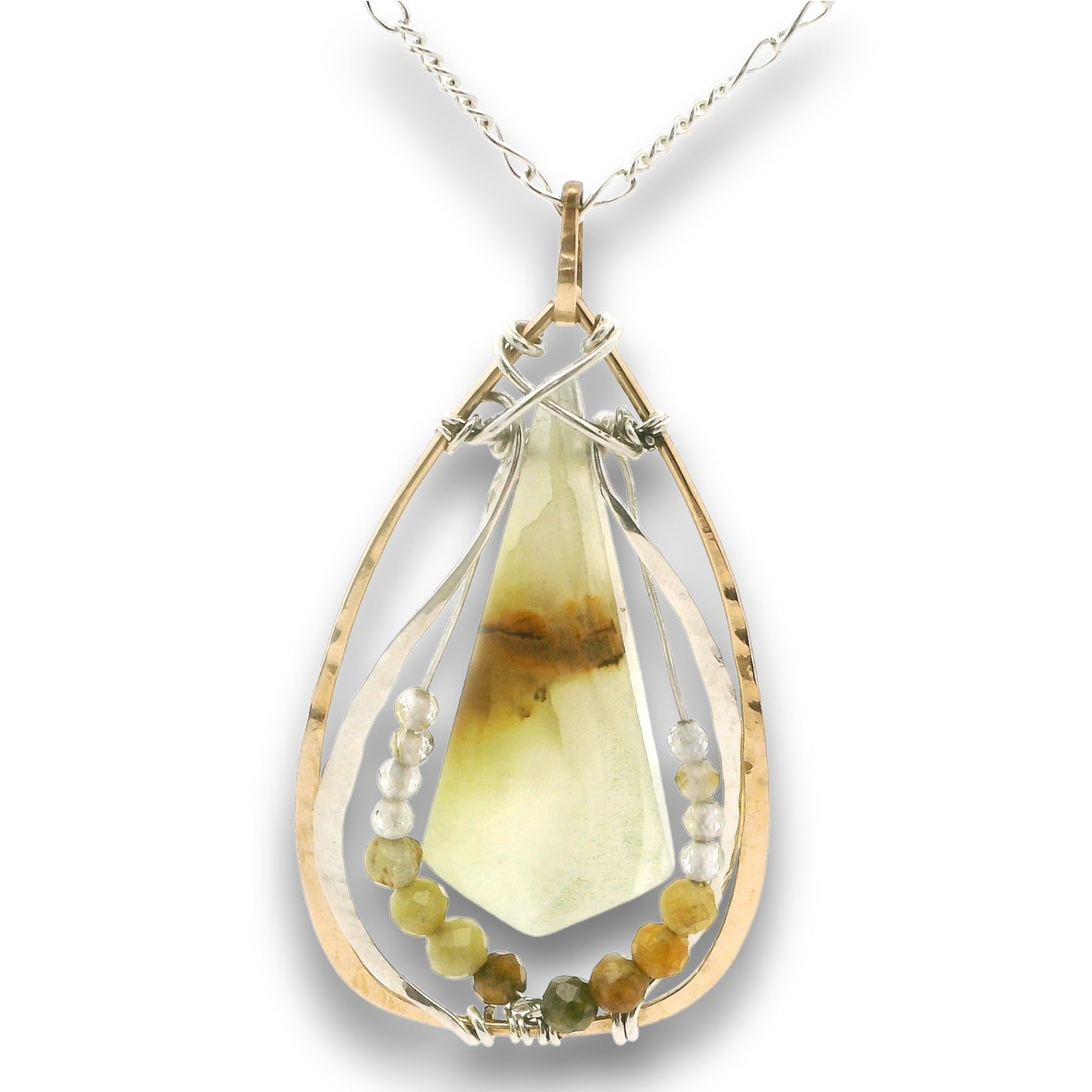 Prehnite Precipitation Necklace 85017N - Art by any Means Jewelryproduct_