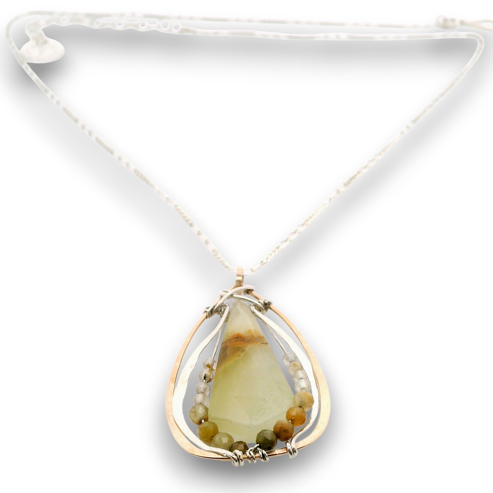 Prehnite Precipitation Necklace 85017N - Art by any Means Jewelryproduct_
