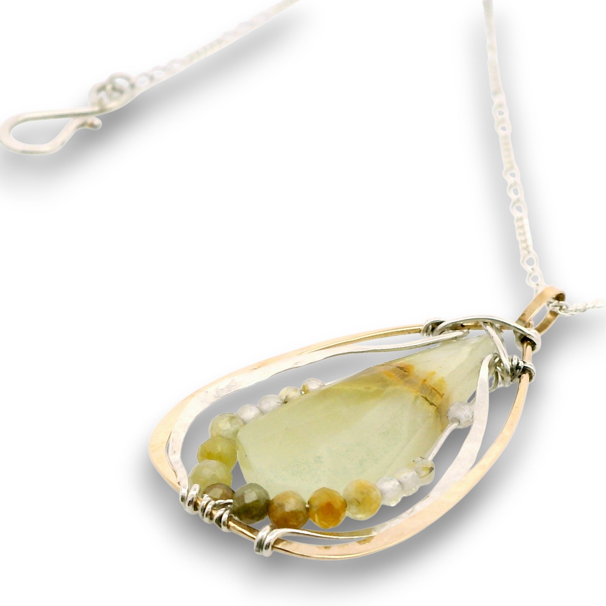 Prehnite Precipitation Necklace 85017N - Art by any Means Jewelryproduct_