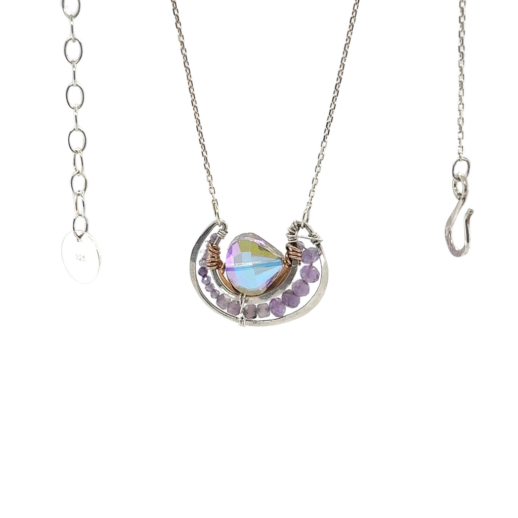 Lilac Sparkle Pendant Necklace 84020N