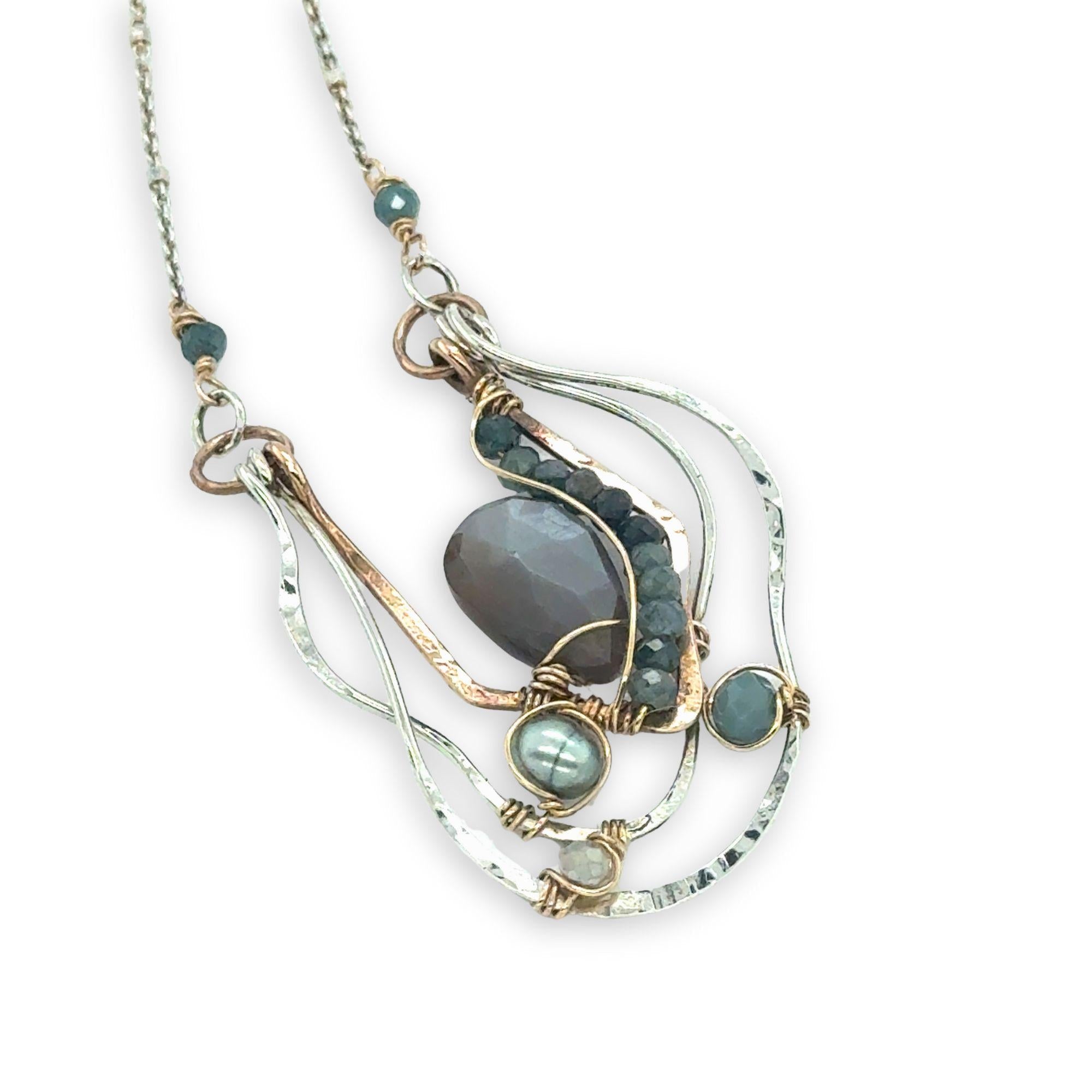 Puddle Jumper Moonstone Necklace 82695N - Art by any Means Jewelryproduct_
