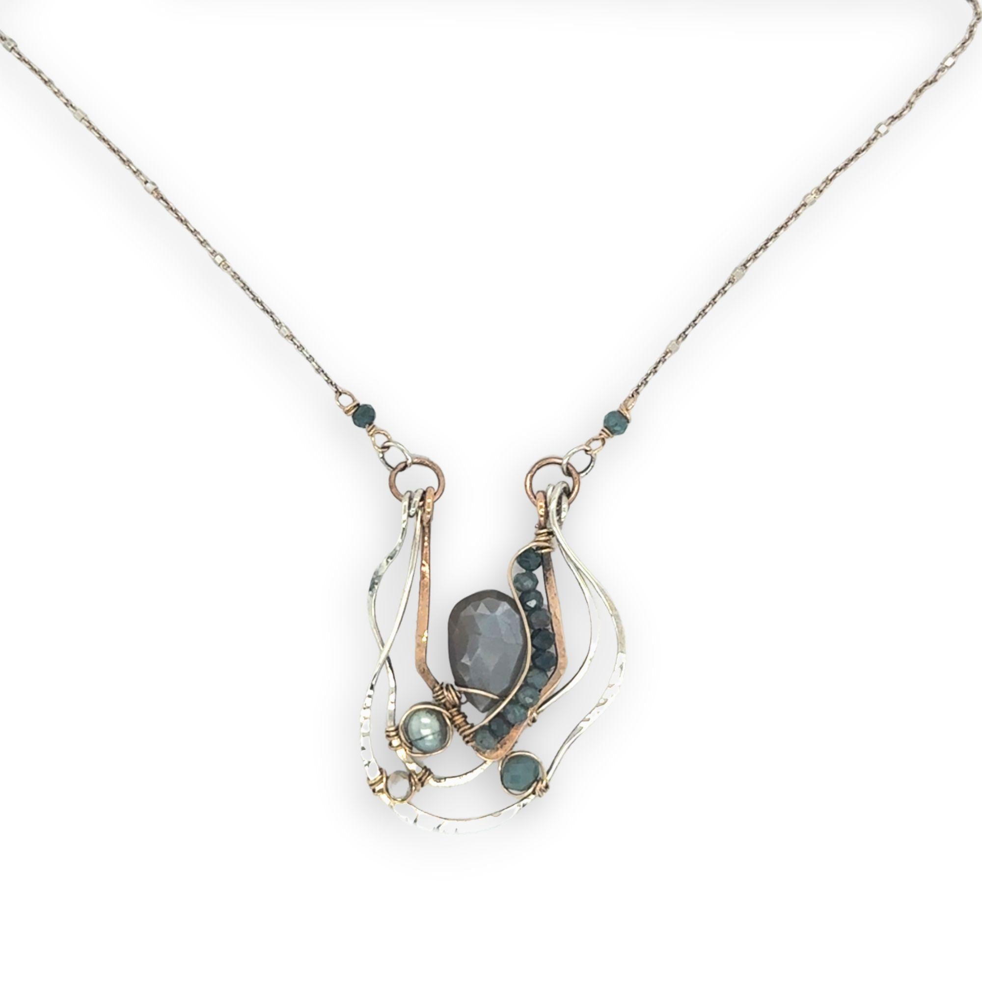 Puddle Jumper Moonstone Necklace 82695N - Art by any Means Jewelryproduct_