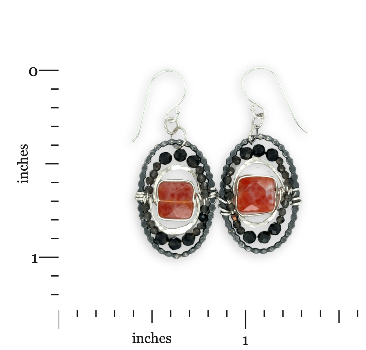 Puja Fire Agate Beaded Hoop Earrings - Art by any Means Jewelryproduct_