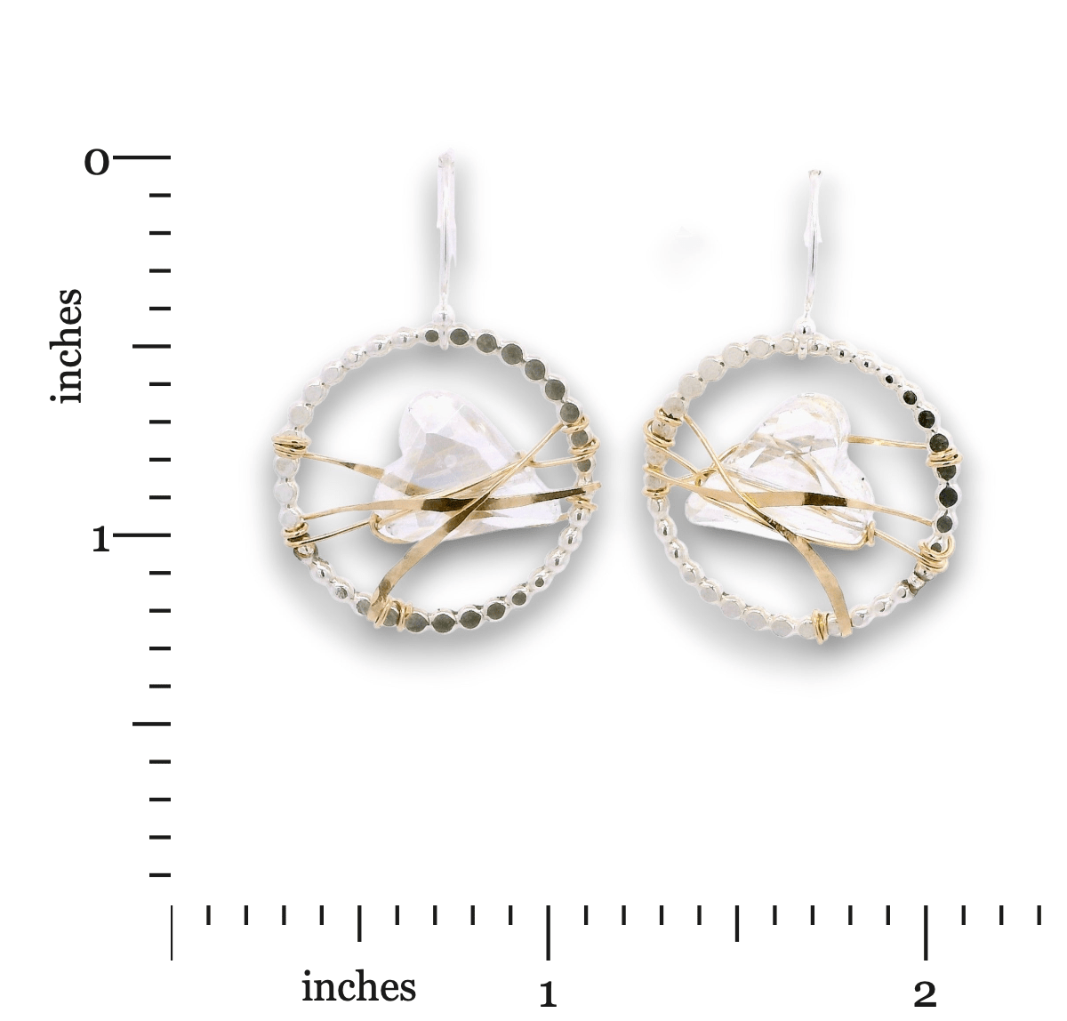 Pure Heart Crystal Dot Hoop Earrings - Art by any Means Jewelryproduct_