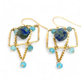 Puzzle Box Azurite Earrings E84101 - Art by any Means Jewelryproduct_