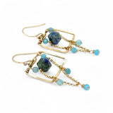 Puzzle Box Azurite Earrings E84101 - Art by any Means Jewelryproduct_