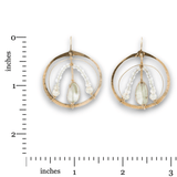 Radial Prehnite Continuous Wire Earrings - Art by any Means Jewelryproduct_