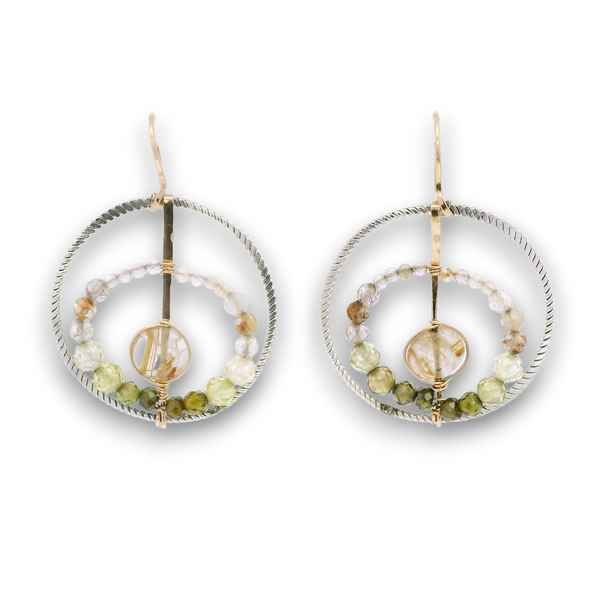 Radial Rutile Quartz Earrings E85058 - Art by any Means Jewelryproduct_