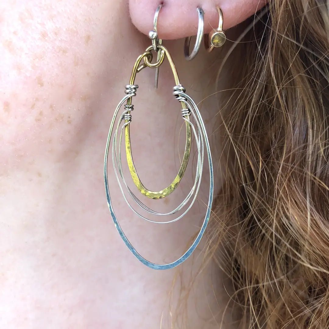 Radio Style Oval Hoop Earrings - Art by any Means Jewelryproduct_