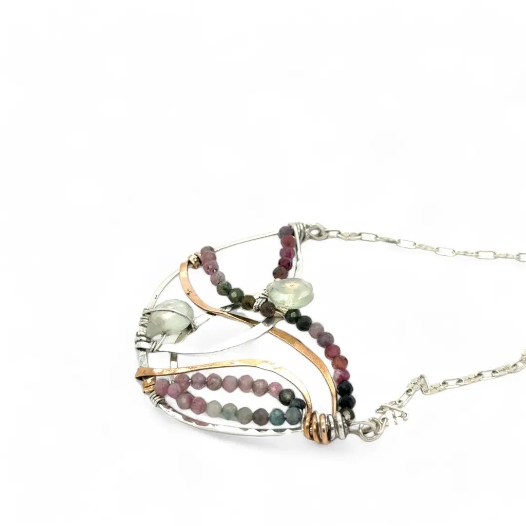 Rainbows of Tourmaline Necklace - Art by any Means Jewelryproduct_