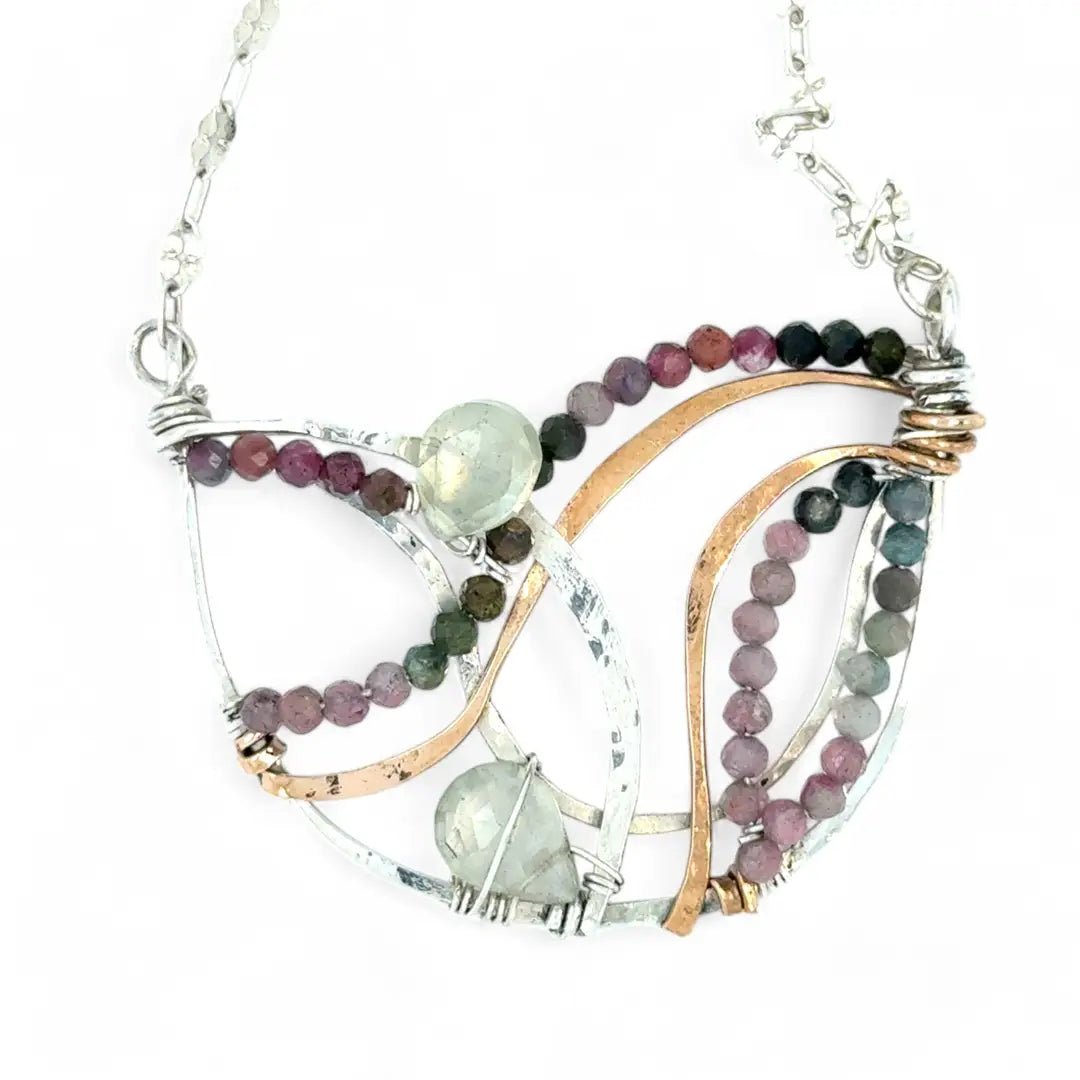 Rainbows of Tourmaline Necklace - Art by any Means Jewelryproduct_