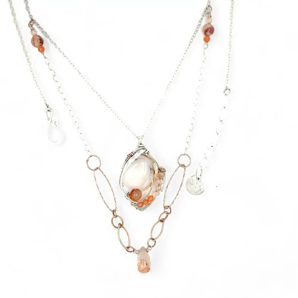 Ranunculus Quartz Necklace 83110N - Art by any Means Jewelryproduct_