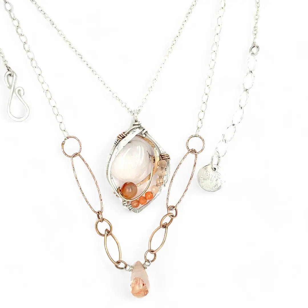 Ranunculus Quartz Necklace 83110N - Art by any Means Jewelryproduct_