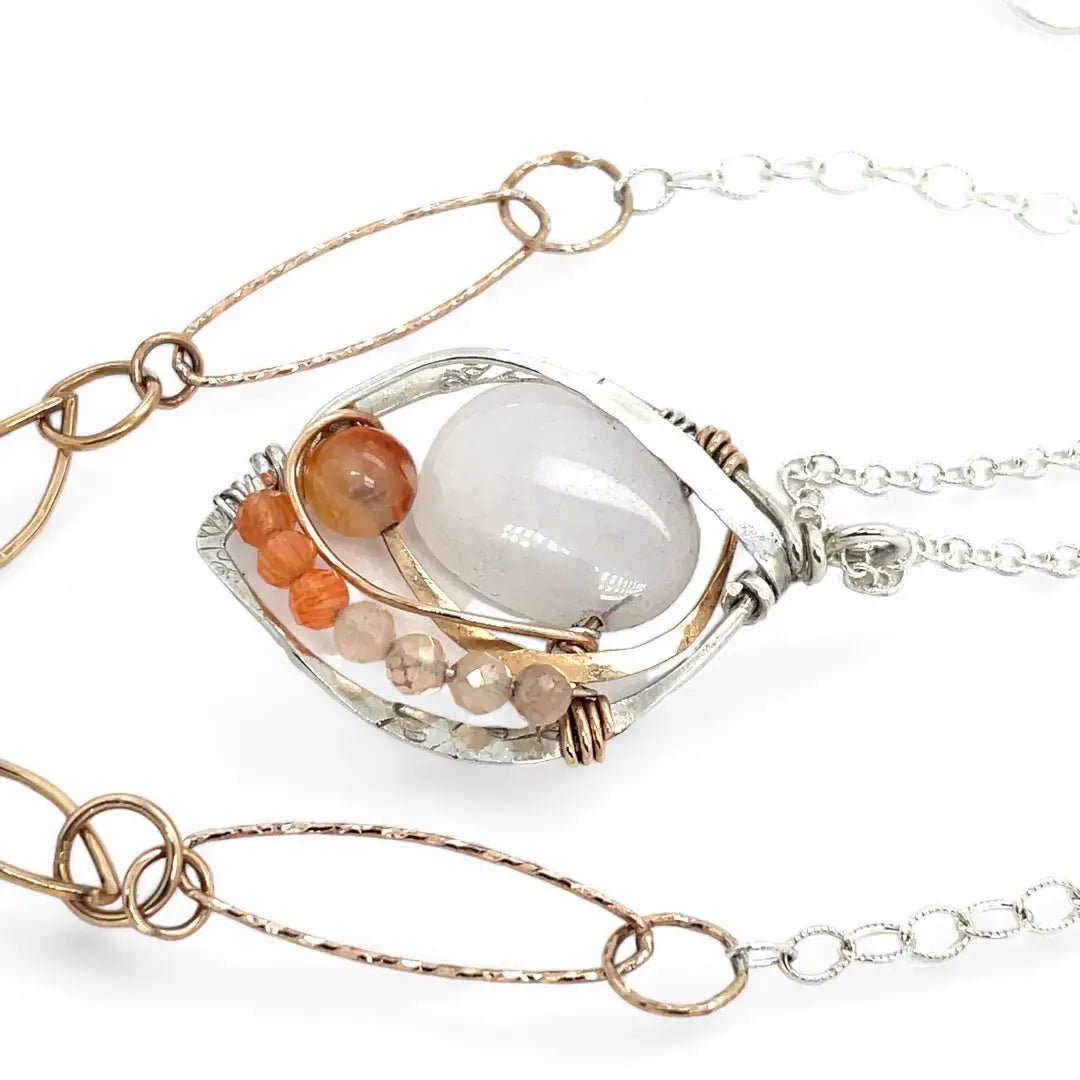Ranunculus Quartz Necklace 83110N - Art by any Means Jewelryproduct_