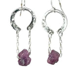Raw Ruby Nugget Earrings E82043 - Art by any Means Jewelryproduct_