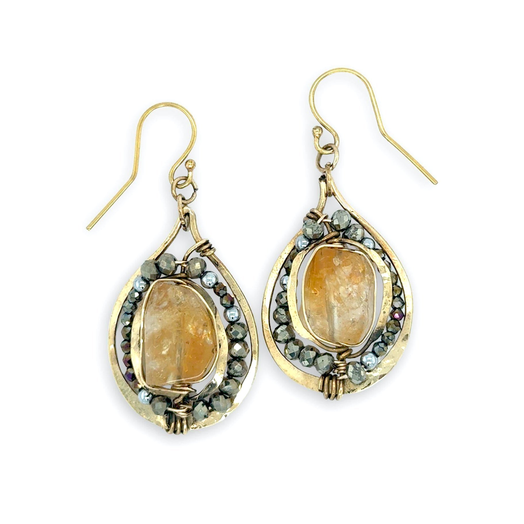 Reverb Citrine Nugget Earrings E84661 - Art by any Means Jewelryproduct_