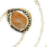 Reverberations Citrine Coin Necklace 84660N - Art by any Means Jewelryproduct_