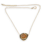 Reverberations Citrine Coin Necklace 84660N - Art by any Means Jewelryproduct_