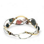 Rhodochrosite Wave Bracelet B404 - Art by any Means Jewelryproduct_