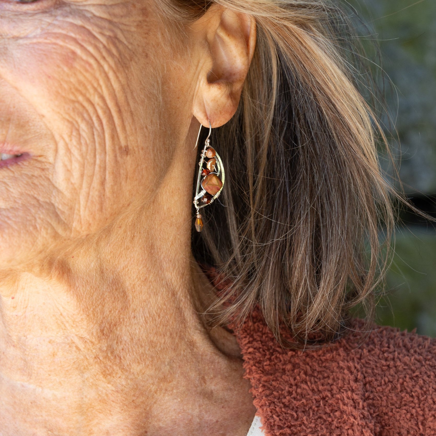 Ridge Jasper Dangle Earrings - Art by any Means Jewelry#product_