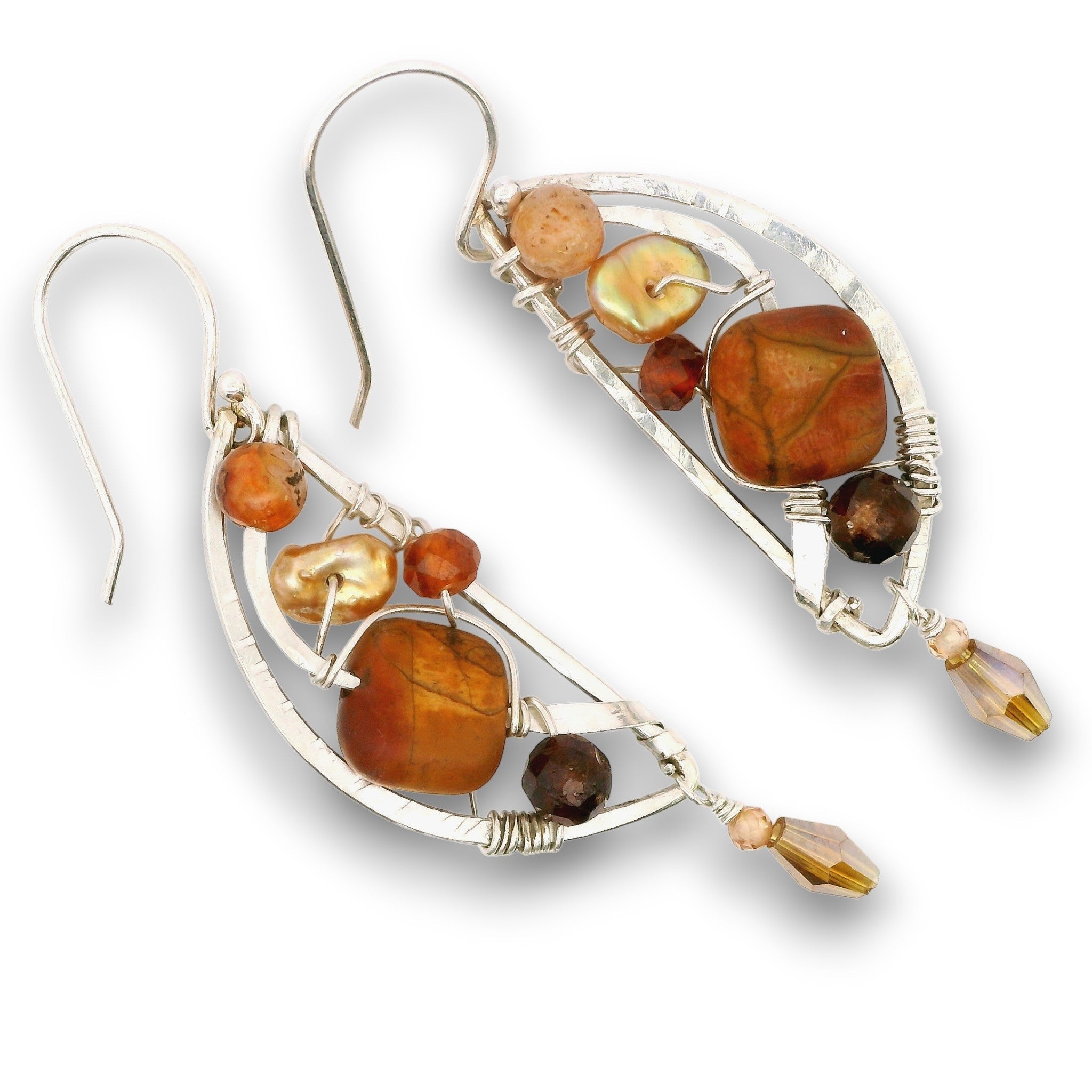 Ridge Jasper Dangle Earrings - Art by any Means Jewelryproduct_