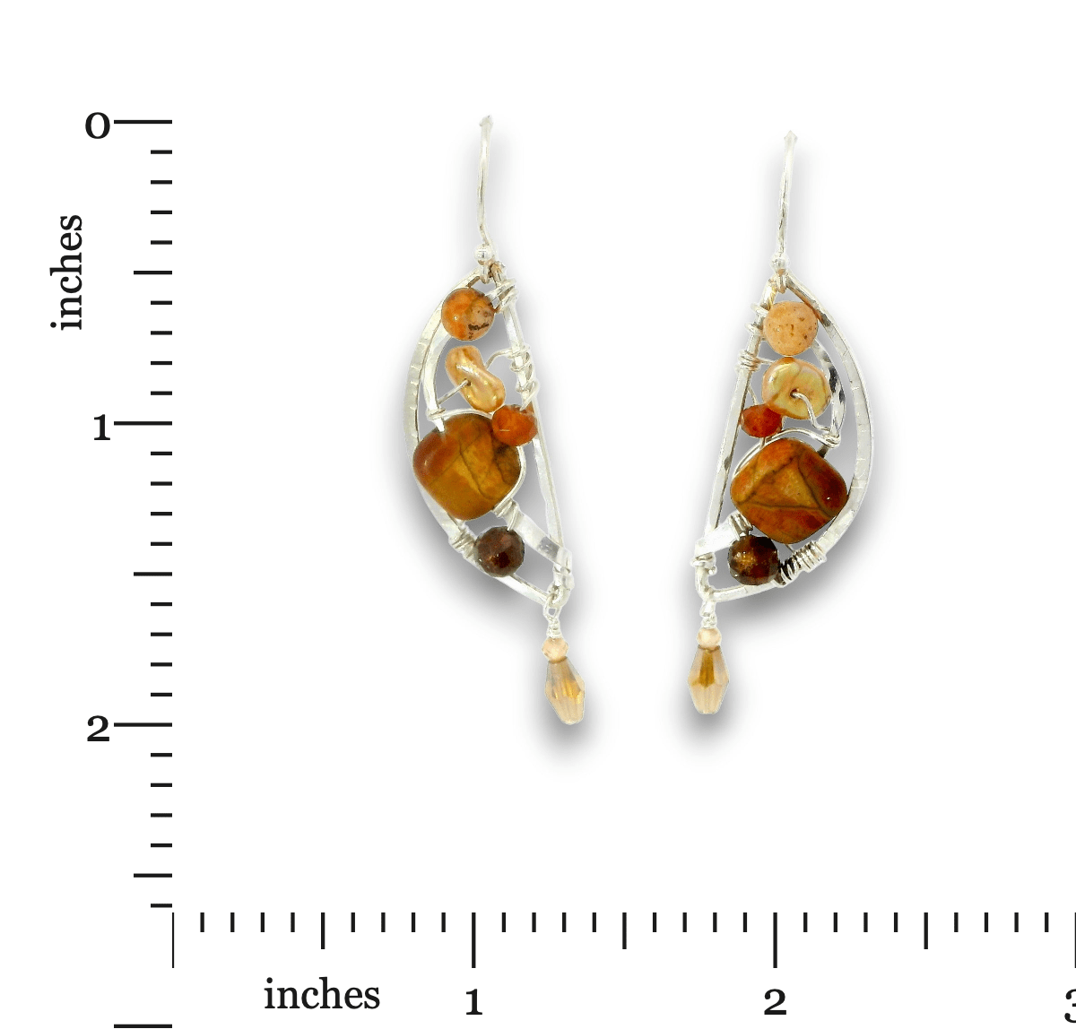 Ridge Jasper Dangle Earrings - Art by any Means Jewelryproduct_