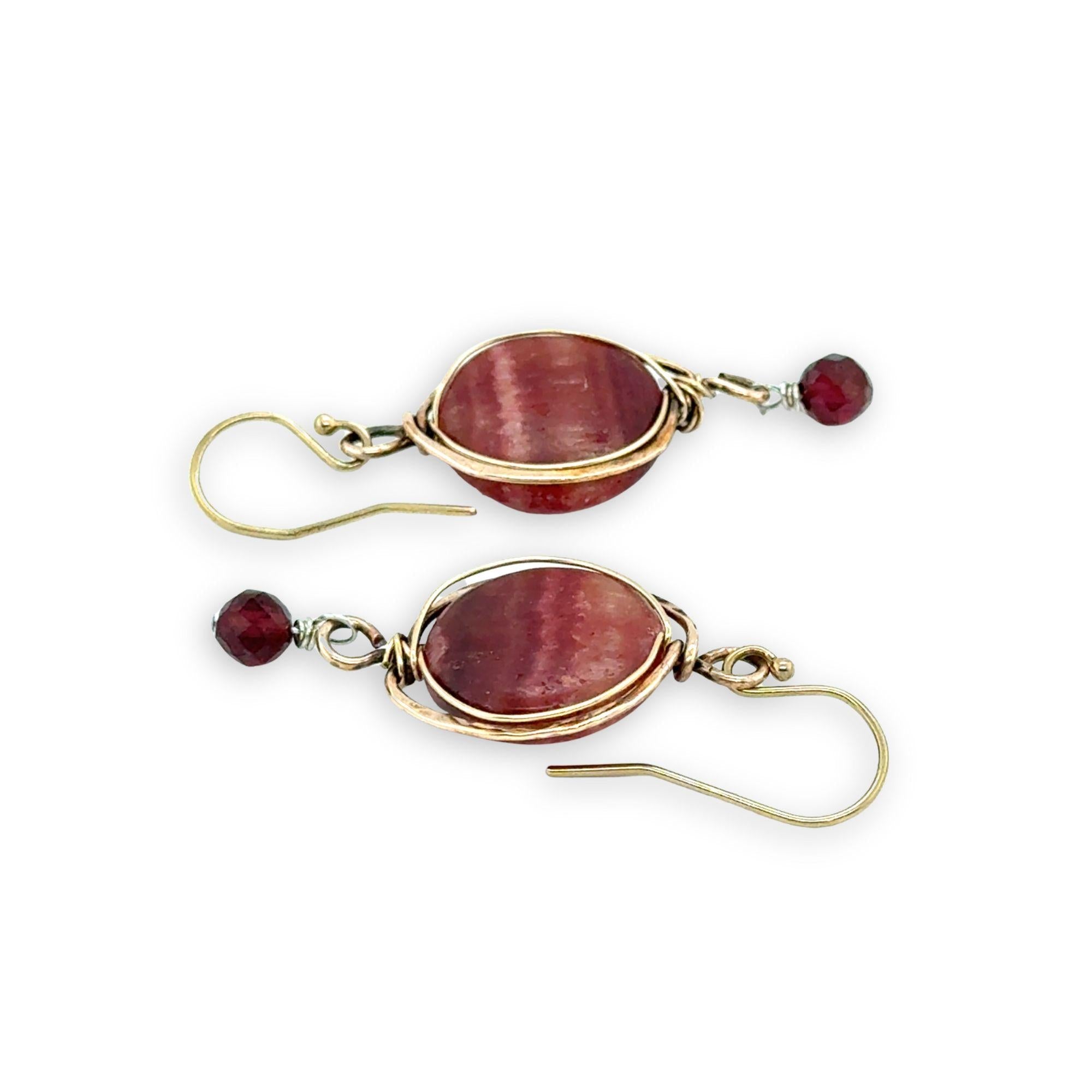 Rose Agate Earrings E82623 - Art by any Means Jewelryproduct_