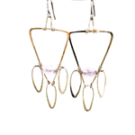 Rose Quartz Triangle Earrings E82044 - Art by any Means Jewelryproduct_