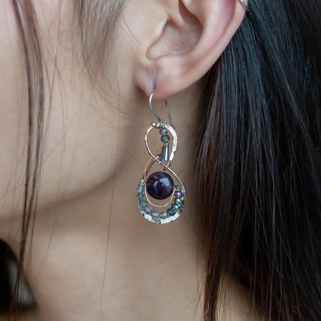 Royal Amethyst Earrings - Art by any Means Jewelryproduct_