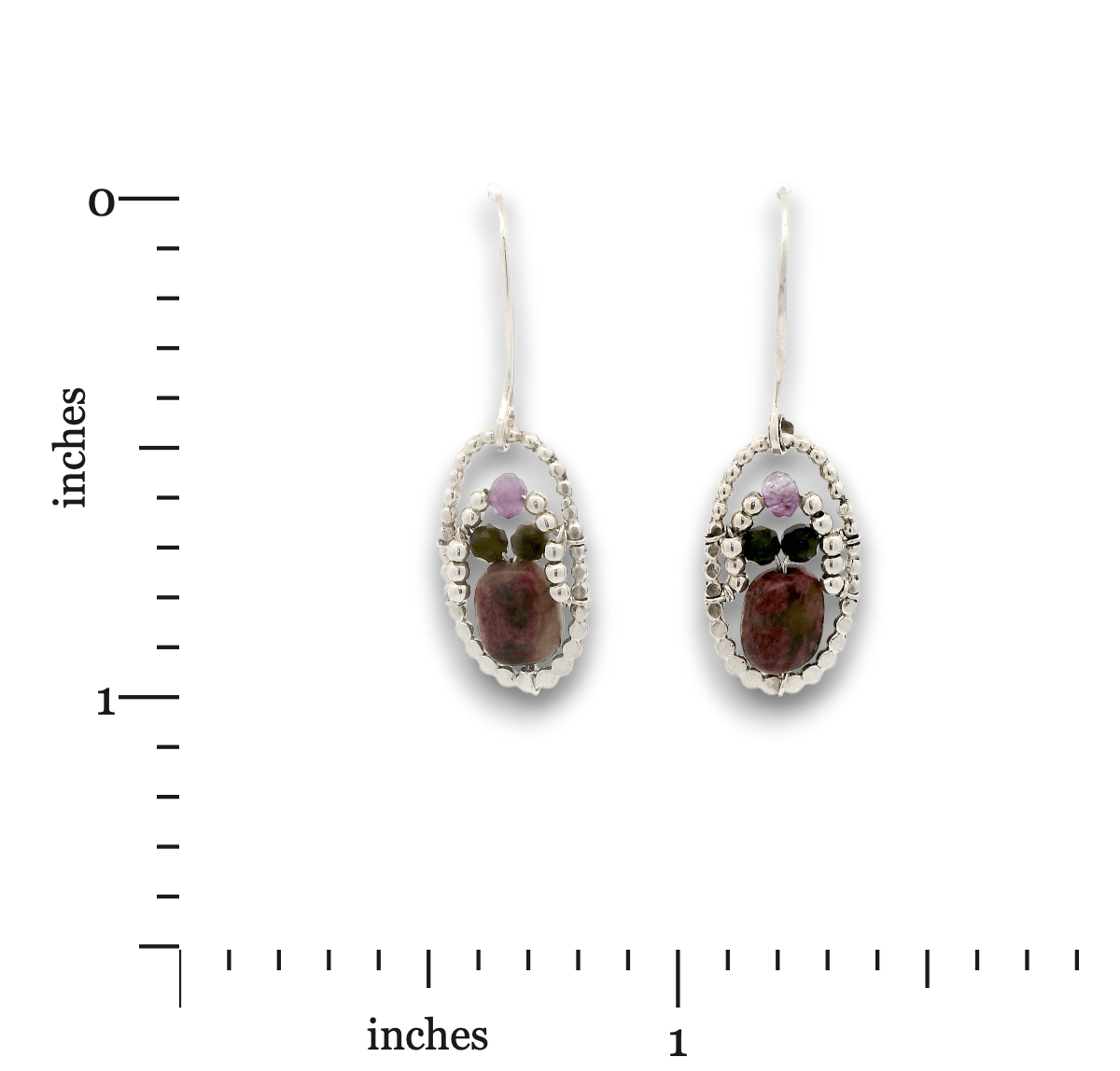 Ruby Floral Sphere Crafted Hook Earrings - Art by any Means Jewelryproduct_