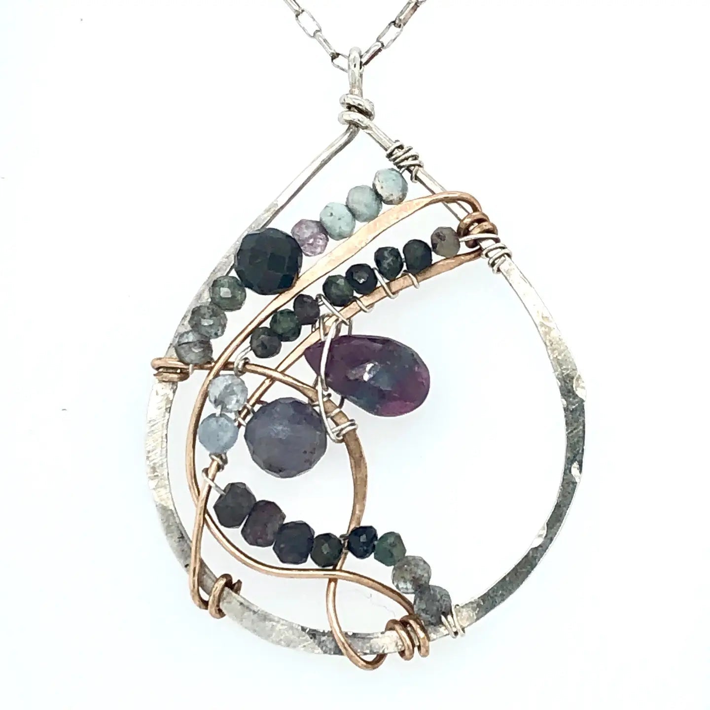 Ruby Zoisite Garden Long Necklace - Art by any Means Jewelryproduct_