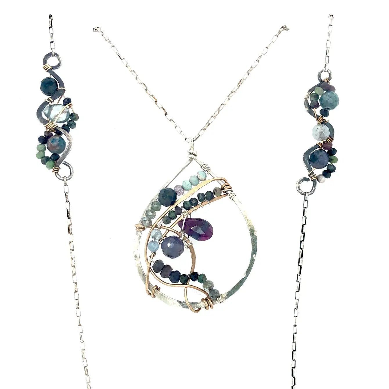 Ruby Zoisite Garden Long Necklace - Art by any Means Jewelryproduct_