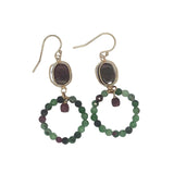 Ruby Zoisite Ring Earrings E82670 - Art by any Means Jewelryproduct_