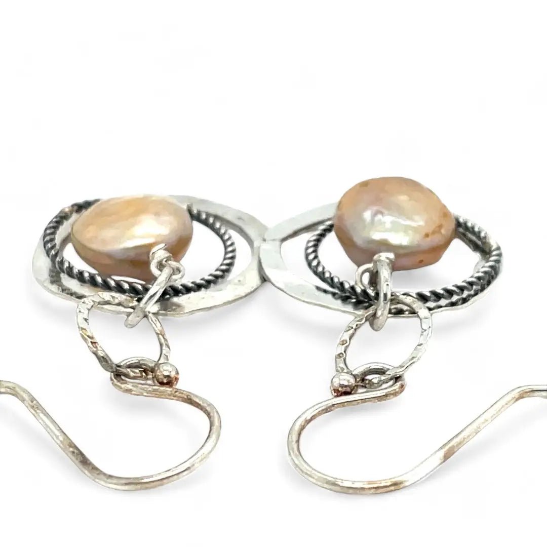 Rustic Pearl Earrings E82500 - Art by any Means Jewelryproduct_