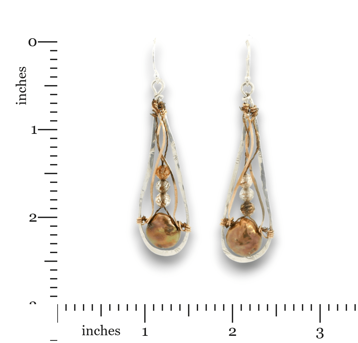 Rutile Narrow Drop Earrings - Art by any Means Jewelryproduct_