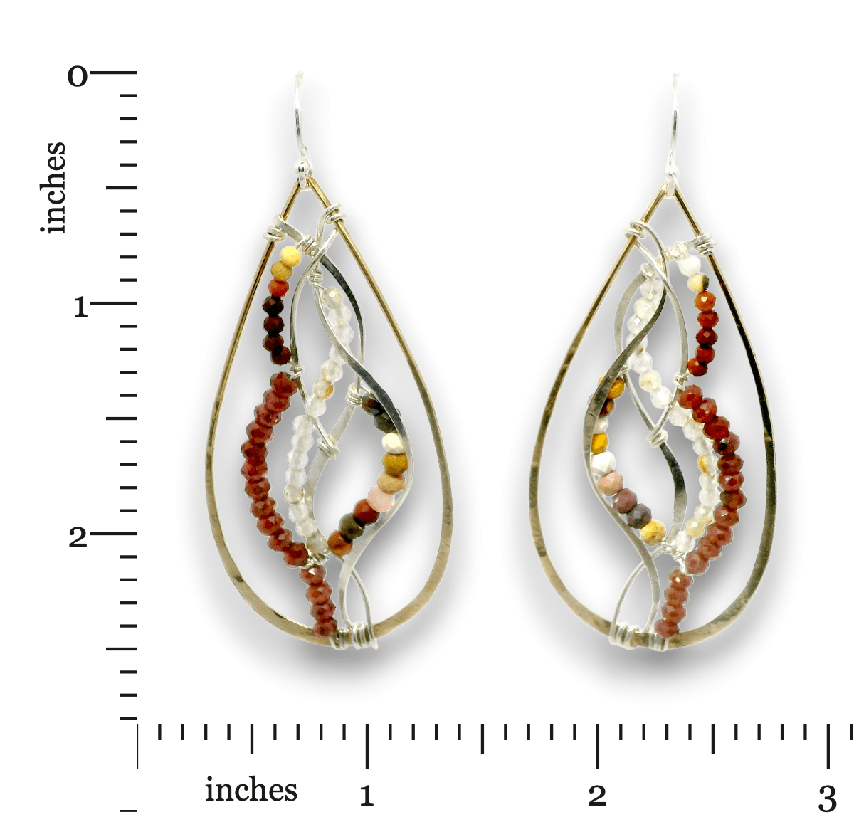 Sanibel Garnet Drop Earrings - Art by any Means Jewelryproduct_