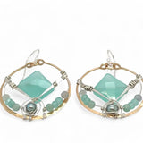Sea Foam Chalcedony Hoop Earrings E84151 - Art by any Means Jewelryproduct_