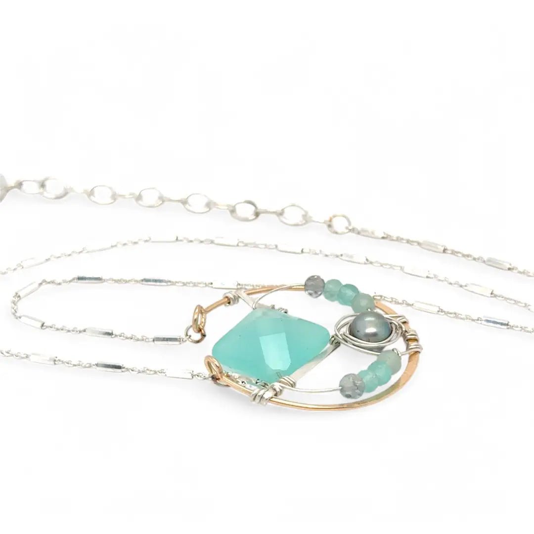 Sea Foam Chalcedony Necklace 84150N - Art by any Means Jewelryproduct_