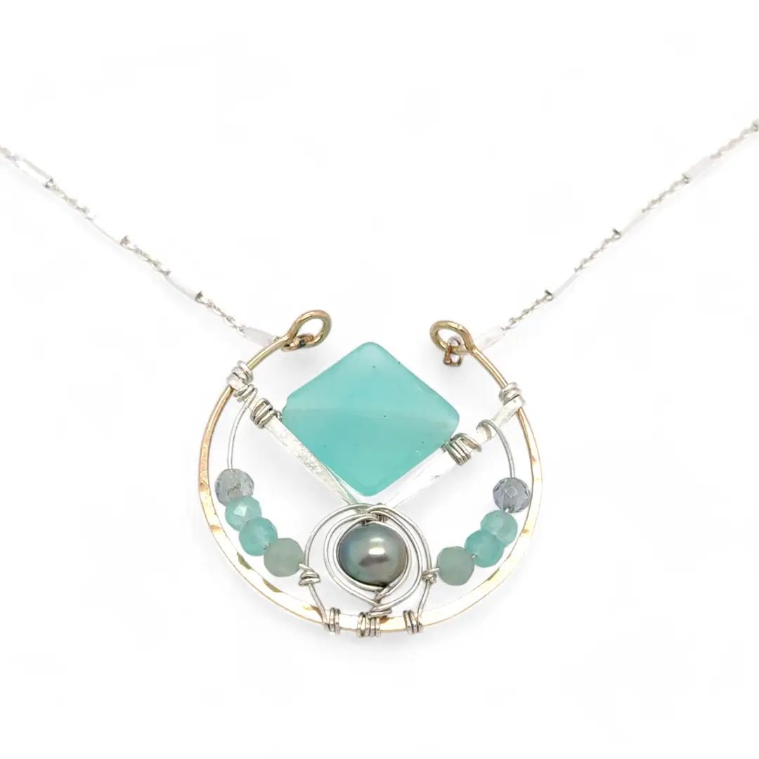 Sea Foam Chalcedony Necklace 84150N - Art by any Means Jewelryproduct_