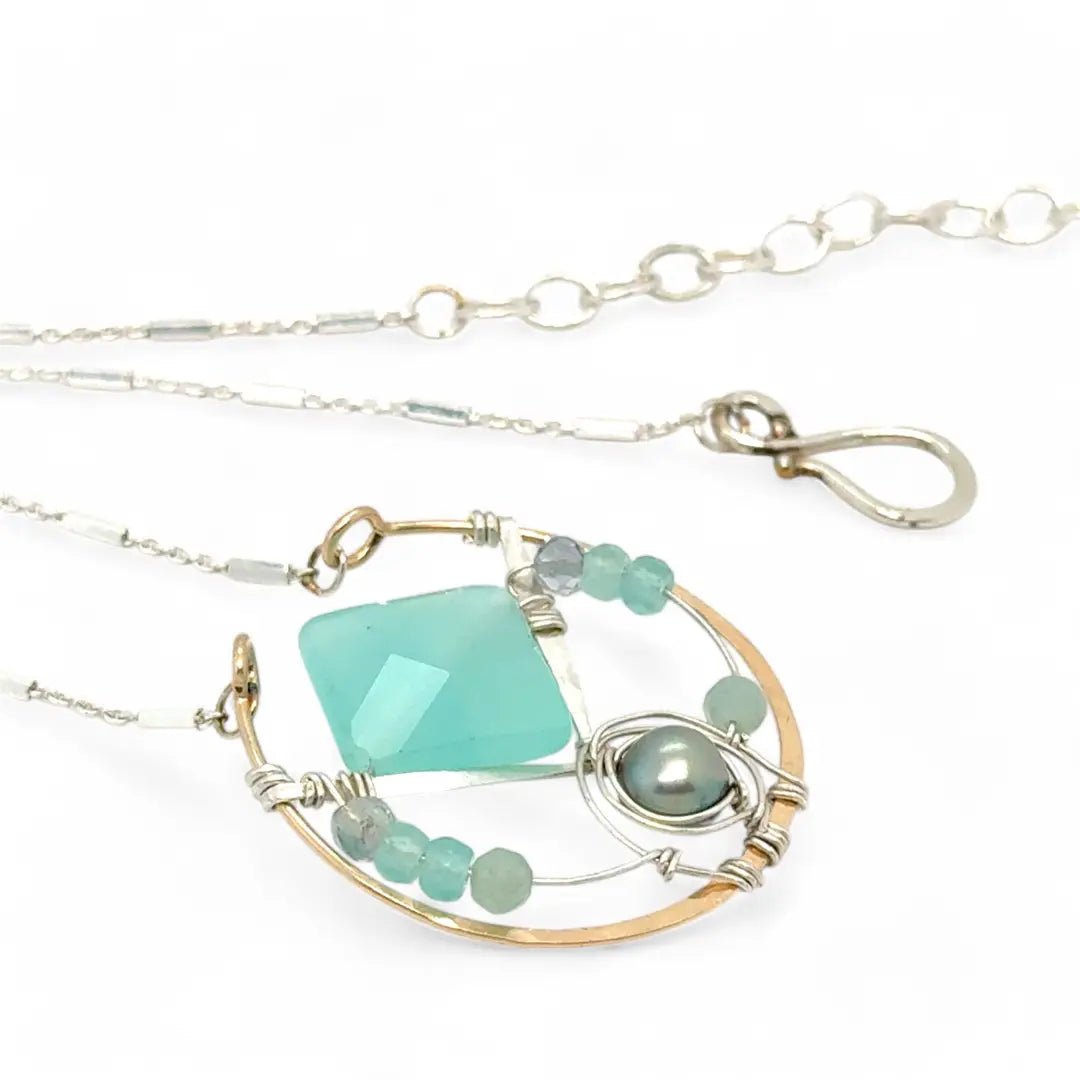 Sea Foam Chalcedony Necklace 84150N - Art by any Means Jewelryproduct_