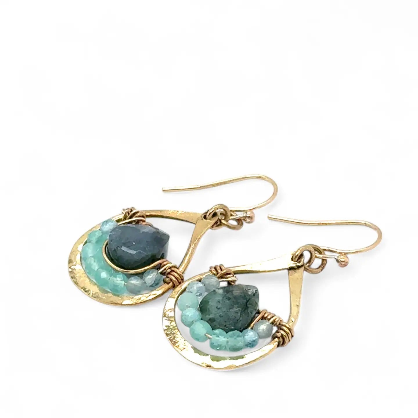 Seaweed Moss Agate Earrings E84161 - Art by any Means Jewelryproduct_