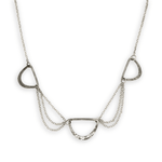 Semi - Circle Silver Necklace 84755N - Art by any Means Jewelryproduct_