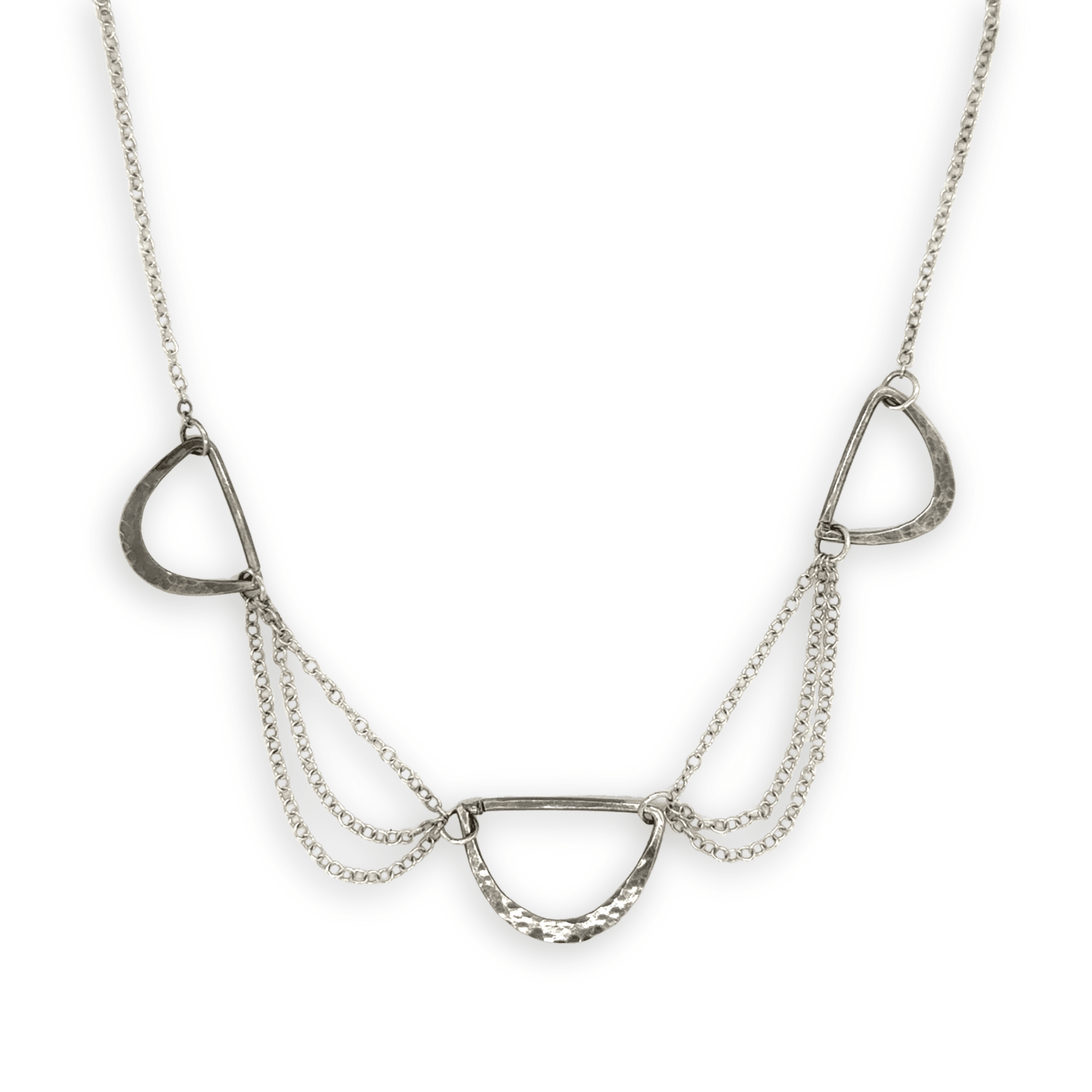 Semi - Circle Silver Necklace 84755N - Art by any Means Jewelryproduct_