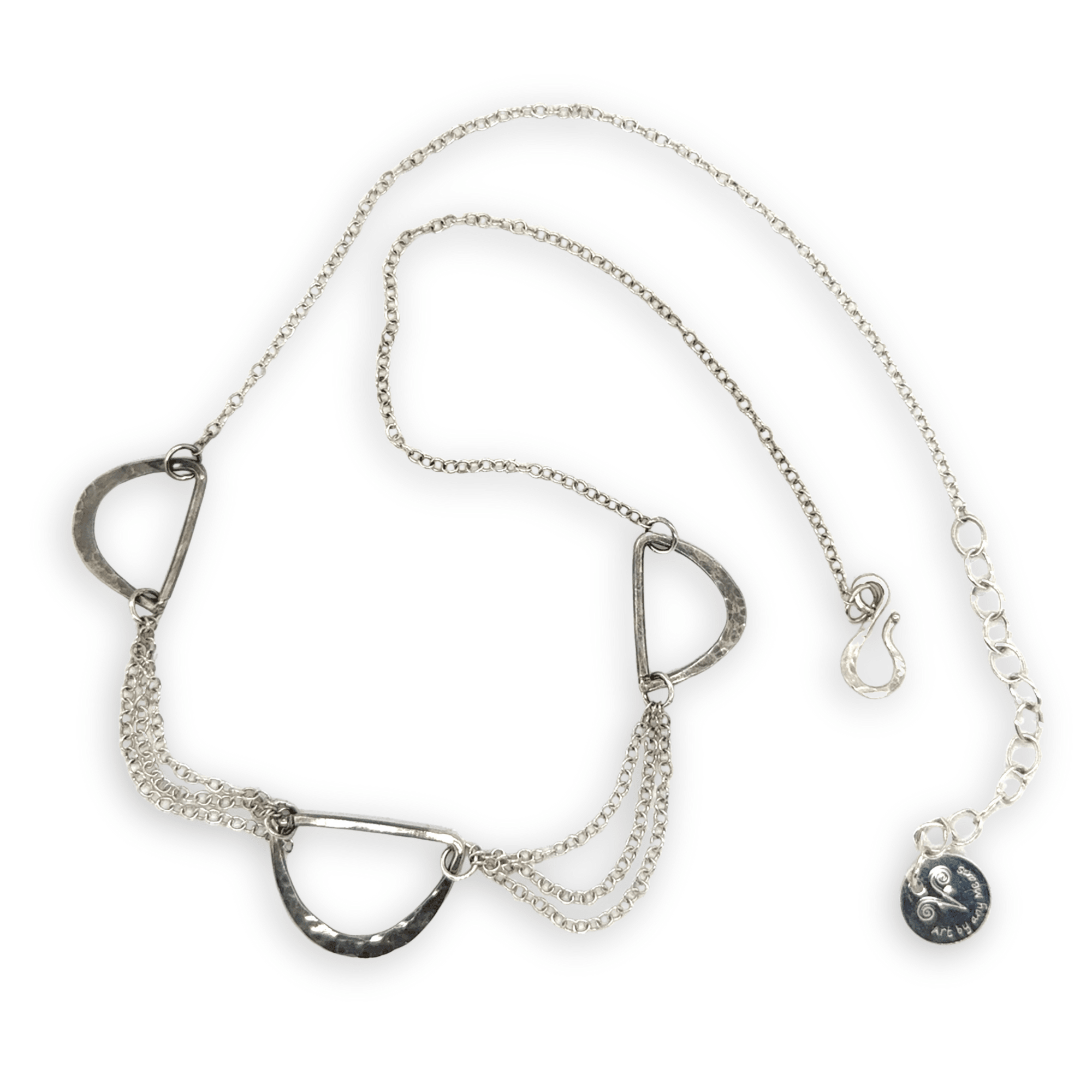 Semi - Circle Silver Necklace 84755N - Art by any Means Jewelryproduct_