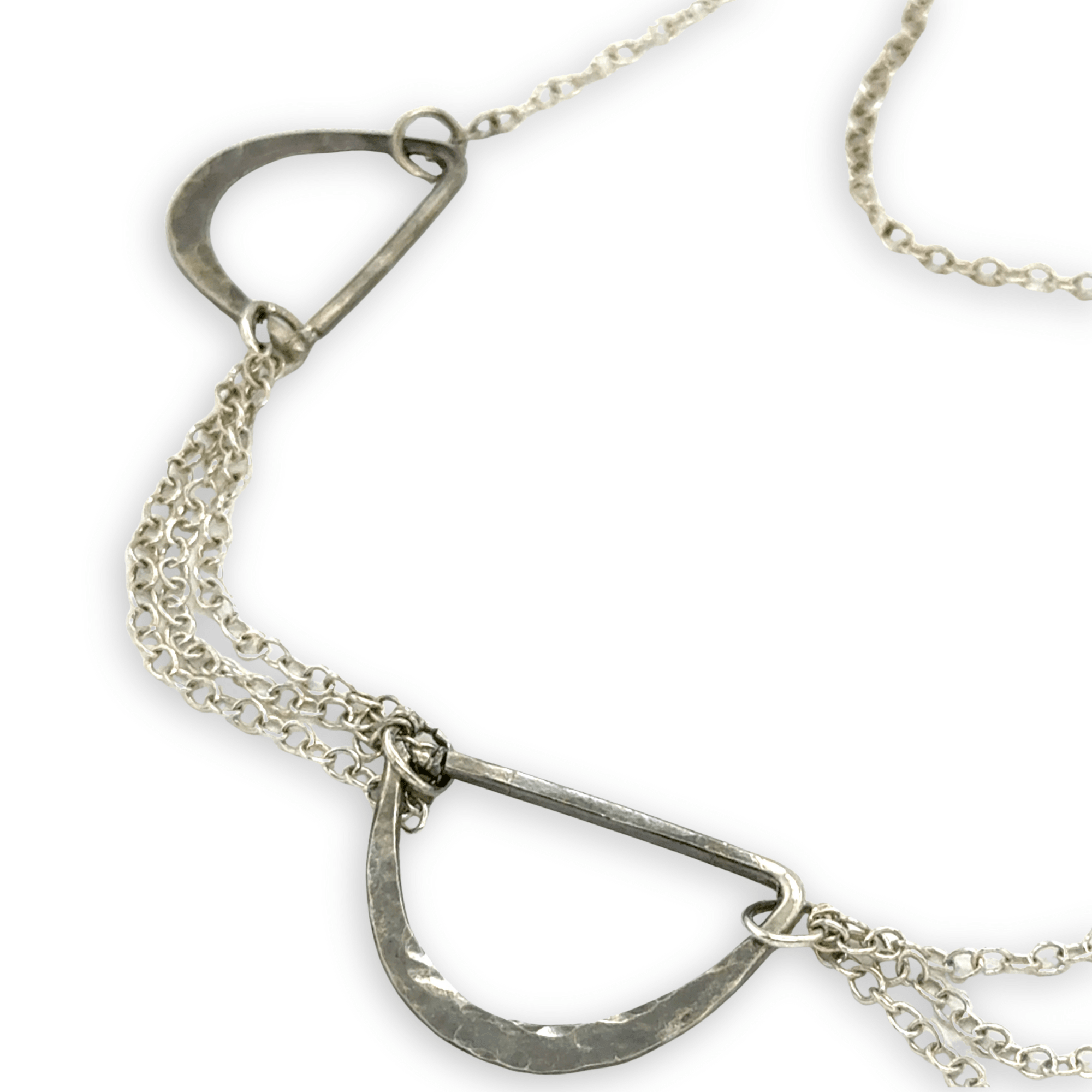 Semi - Circle Silver Necklace 84755N - Art by any Means Jewelryproduct_