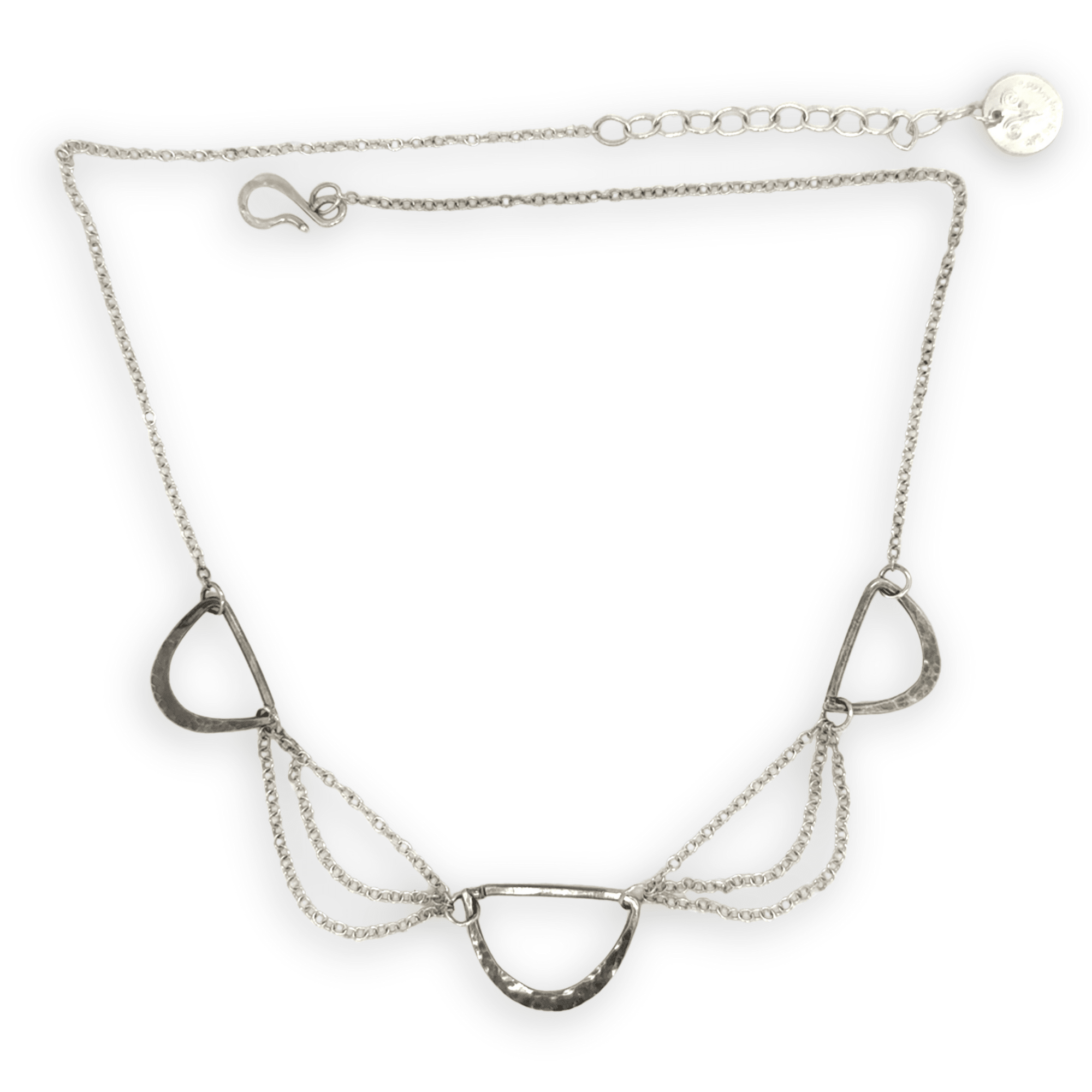 Semi - Circle Silver Necklace 84755N - Art by any Means Jewelryproduct_